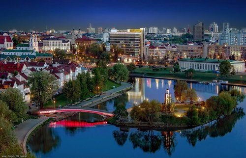 Минск с высоты полета дирижабля