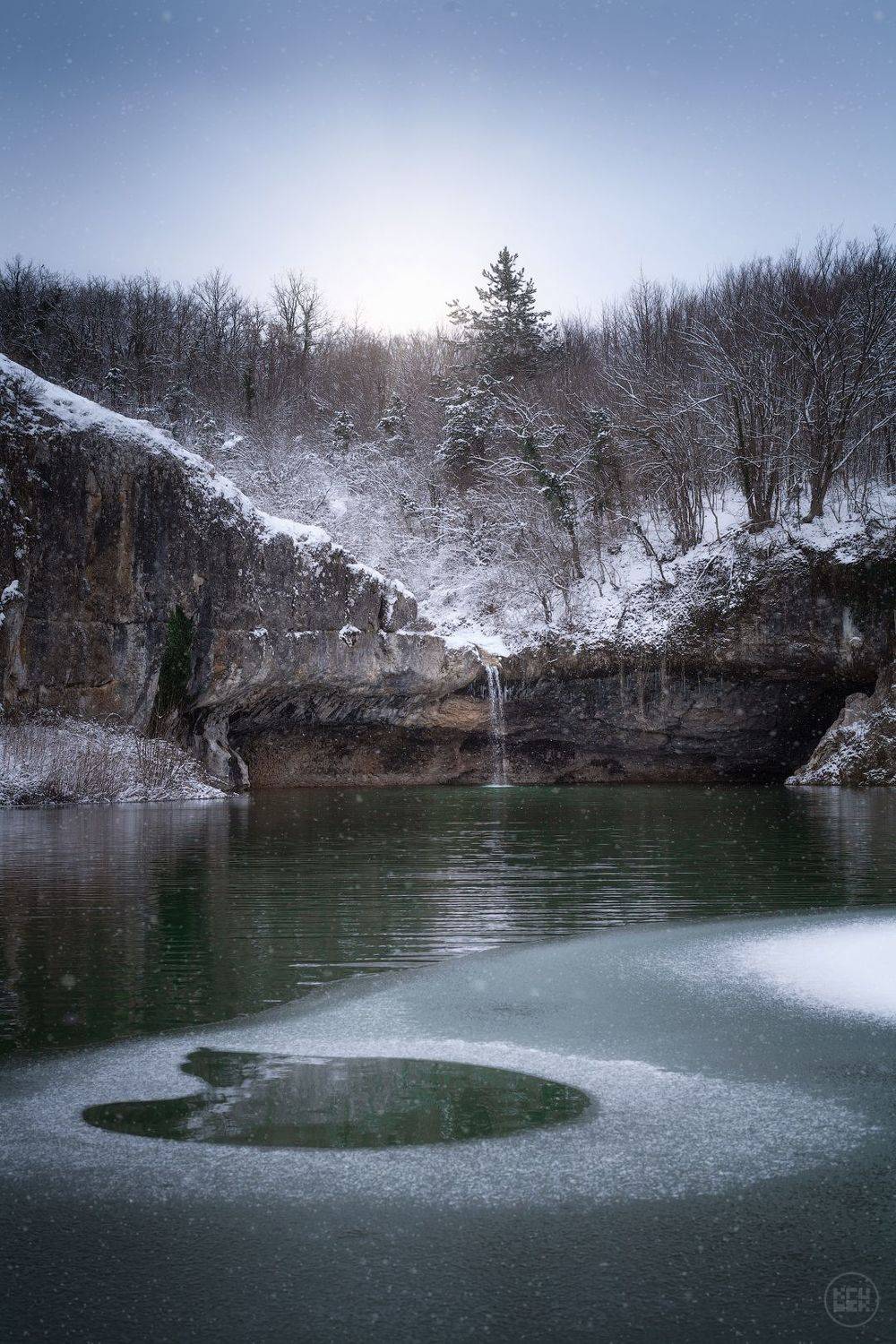 крым, водопад, зима, KrubeK