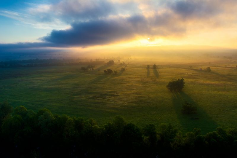 рассвет, крапивенское городище, природа, пейзаж Волшебный свет. фото превью