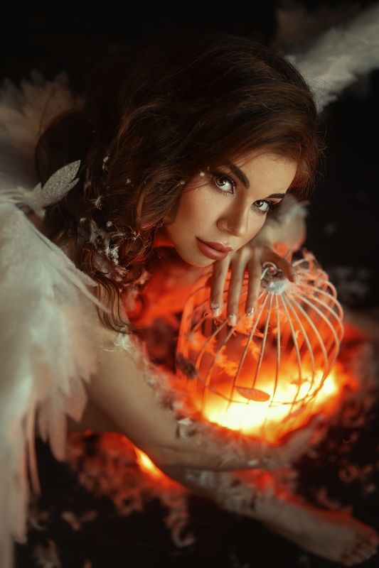 angel fantasy popular art girl nude portrait Ангел фото превью