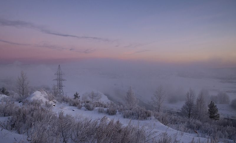 Зимнее утро фото превью