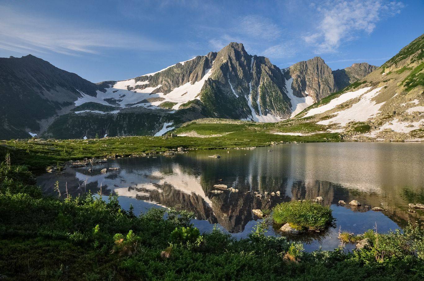 россия, хакасия, кузнецкий алатау, лето, озеро харлыгколь, горы, Холзаков Вячеслав