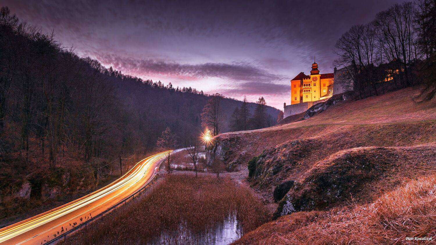 zamek, droga, Kowalczyk Piotr