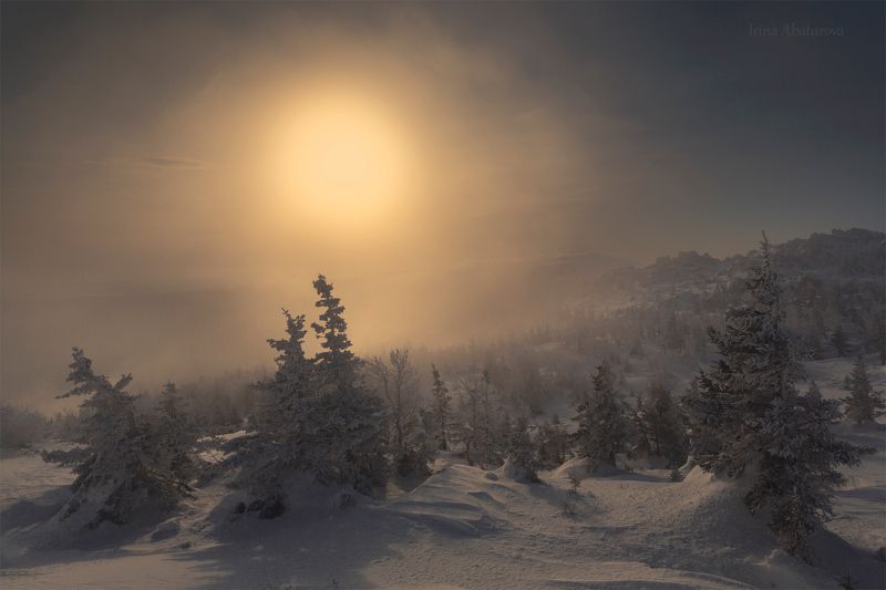 зима, урал, снег, ветер, сугроб, таганай, деревья, туман Зимнее солнце Таганая фото превью