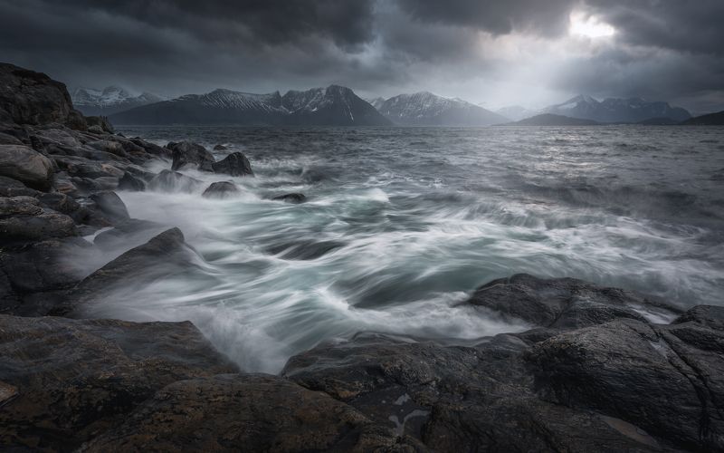 landscape,mood,sea,waves Norway фото превью