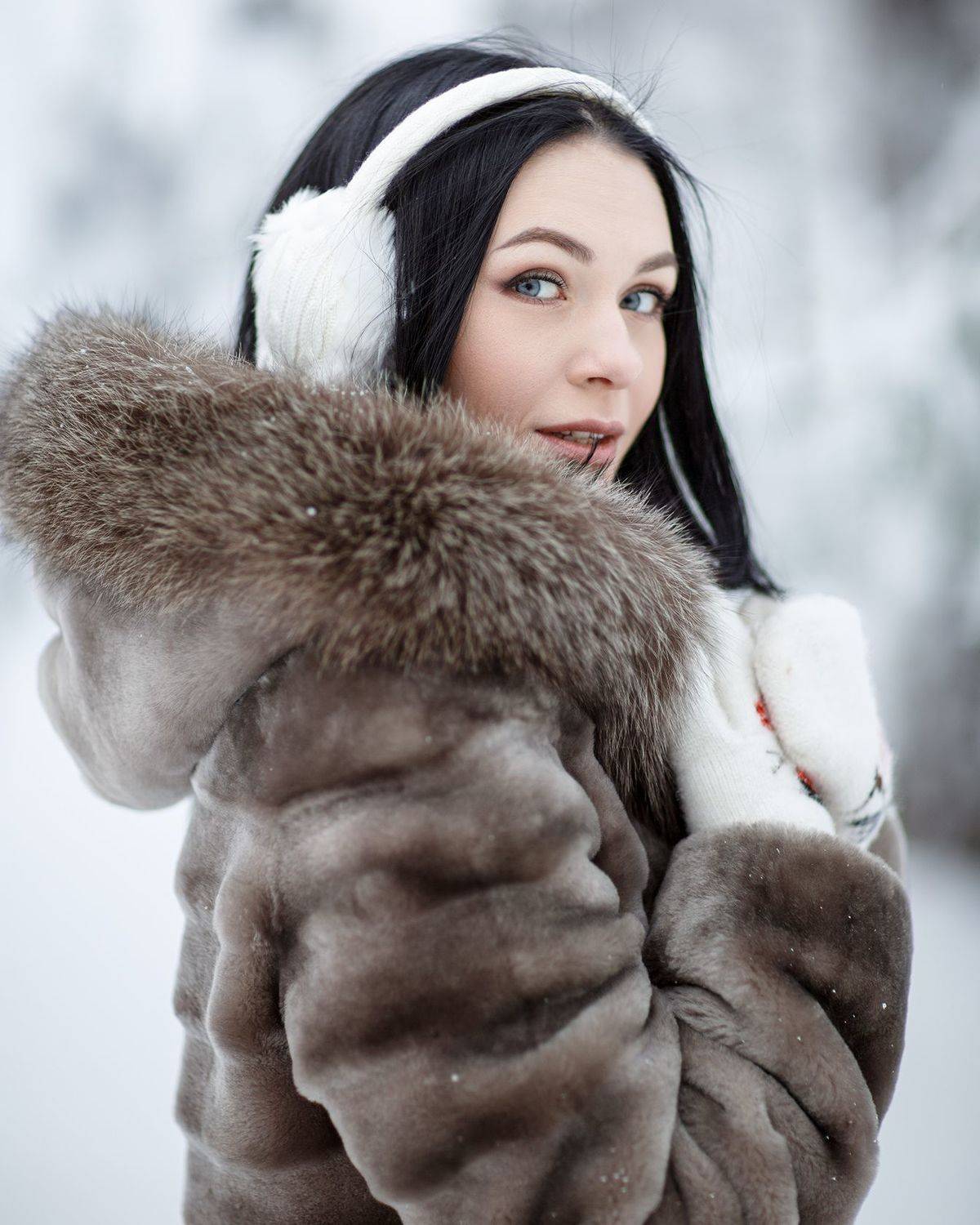 зима, зимний портрет, женский портрет,, Ouwin Mark