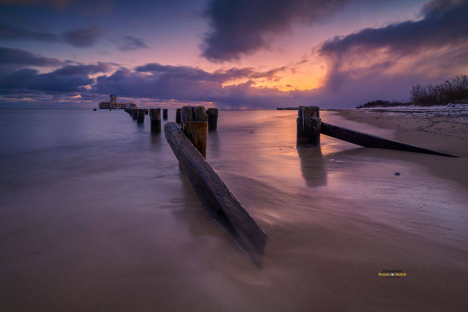 Gdynia, sea, landscape, sunrise, clouds, sky,, Hudzik Roman