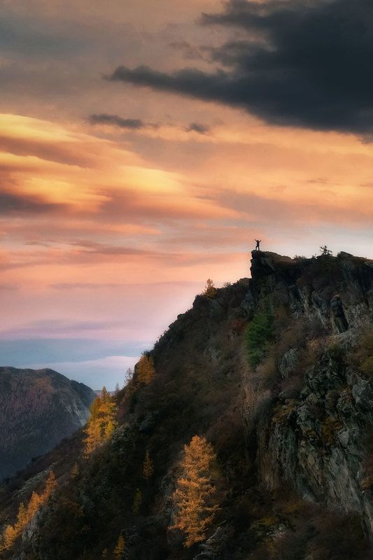 алтай, осень, катуярык, золотая осень, горный алтай, осень на алтае Вечерний Кату-Ярык фото превью