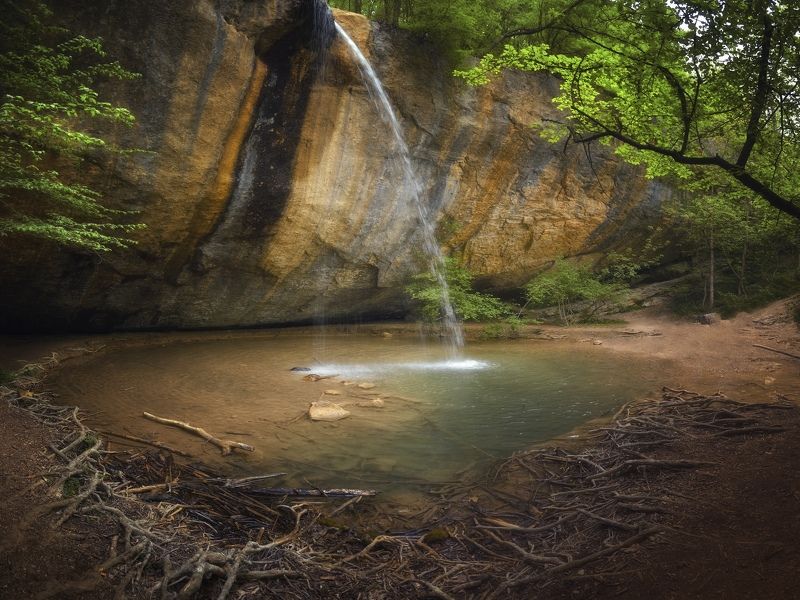 крым, пейзаж, день, горы, водопад Козырек фото превью