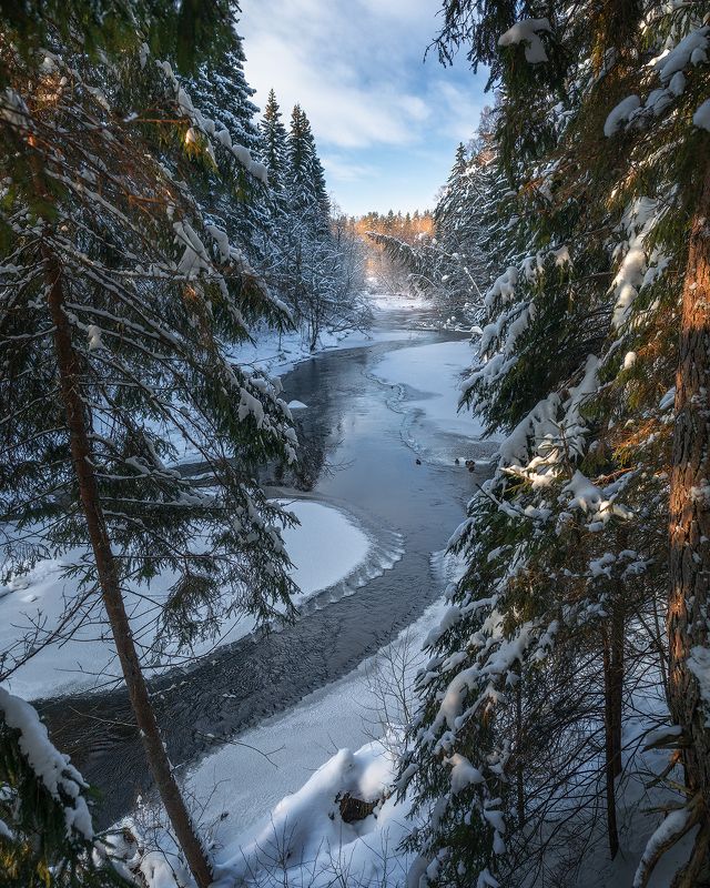 winter in river фото превью