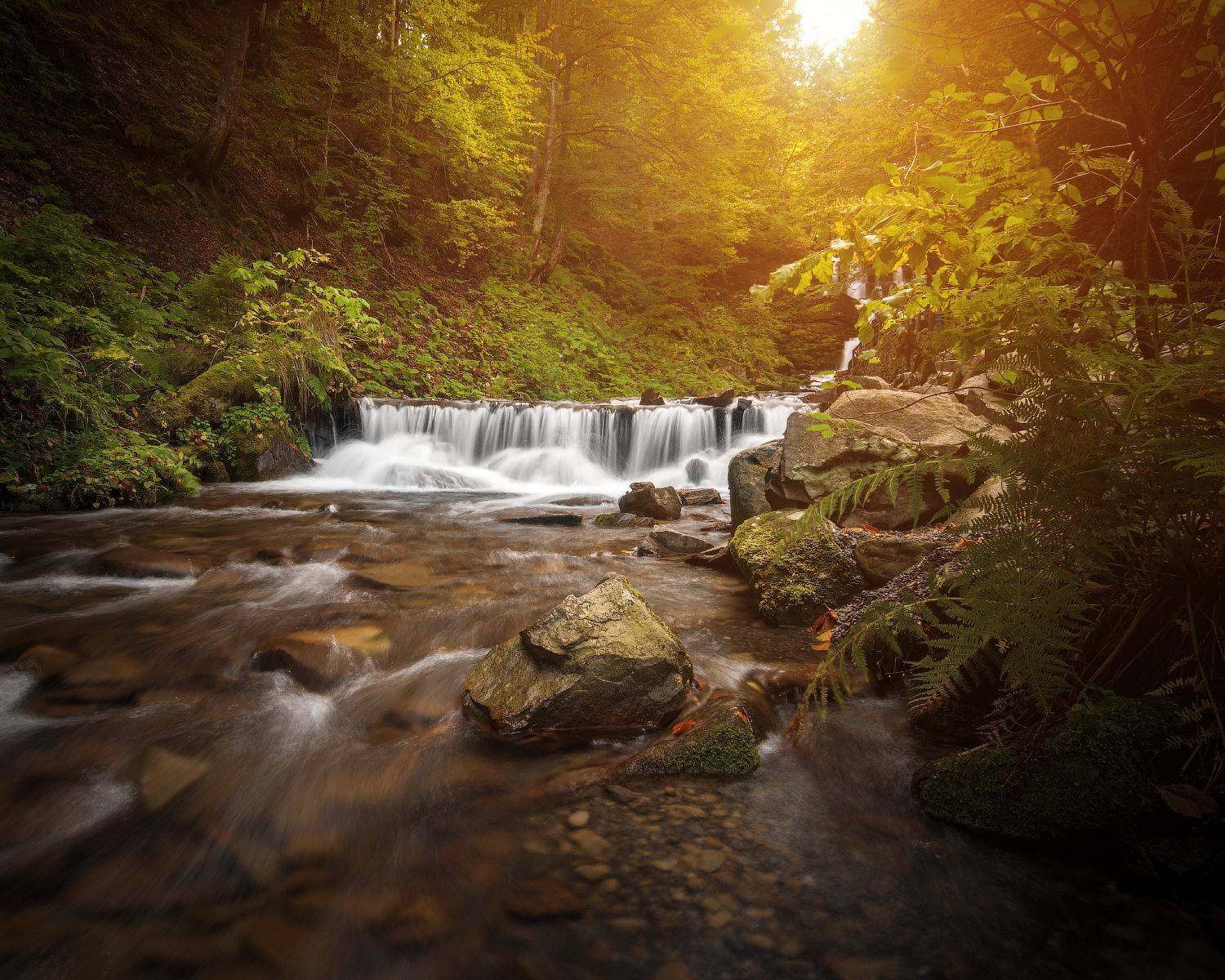 горы, карпаты, водопад, шипот, река, лес, украина, Назар Рябуха