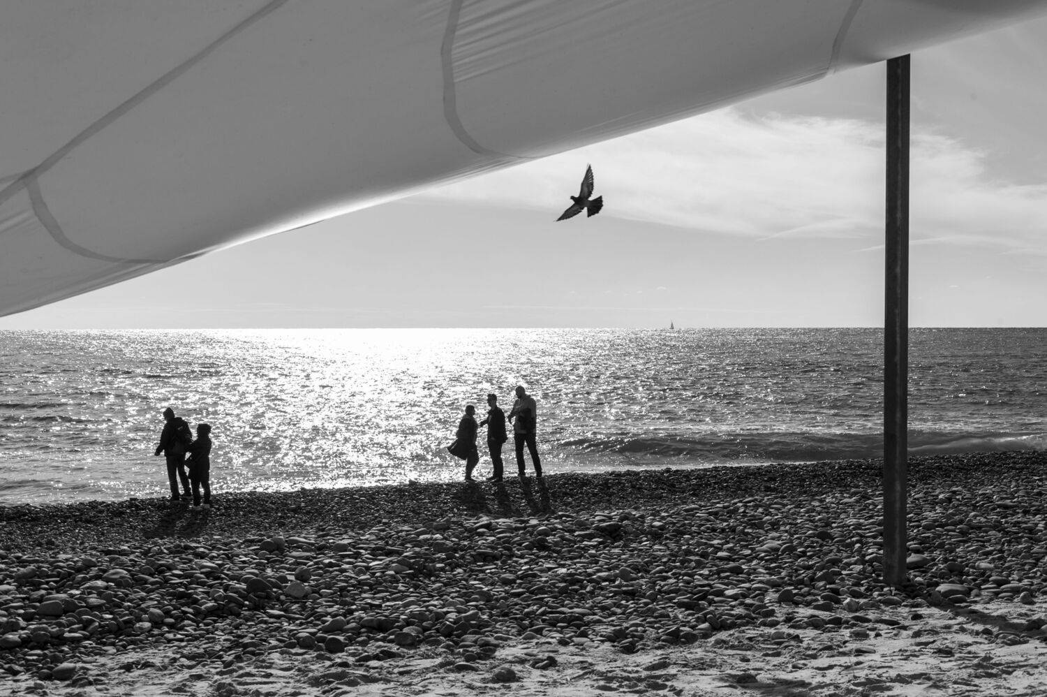 Море, чёрно-белая фотография, Виктор Черкасов