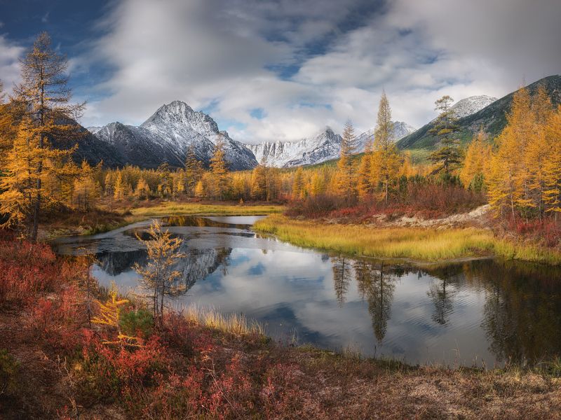 осень, колыма, озеро джека лондона Все краски Колымы фото превью