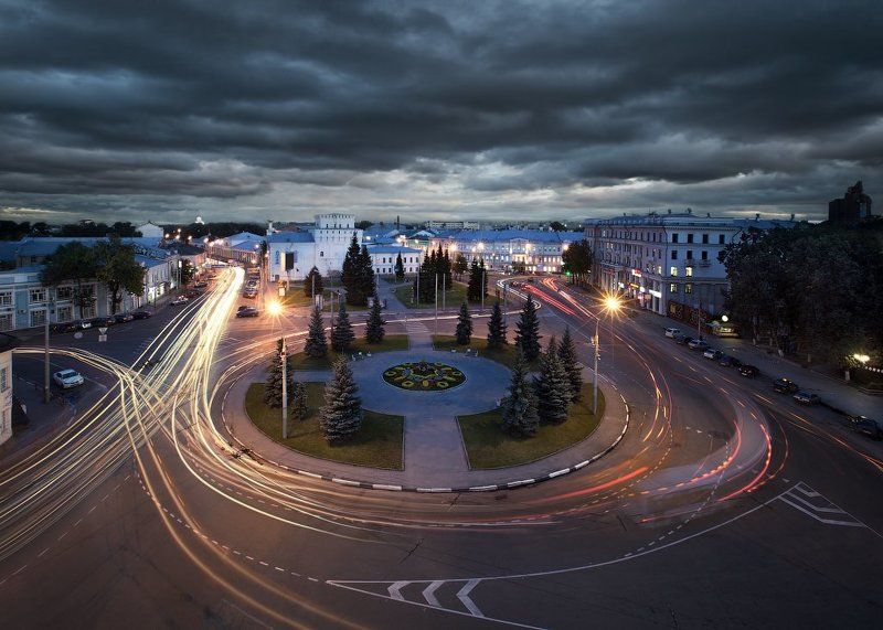 Volkov theatre, Yaroslavl, Волковская площадь, Волковский, Волковский театр, Федор Волков, Ярославль Вечер в Ярославле фото превью