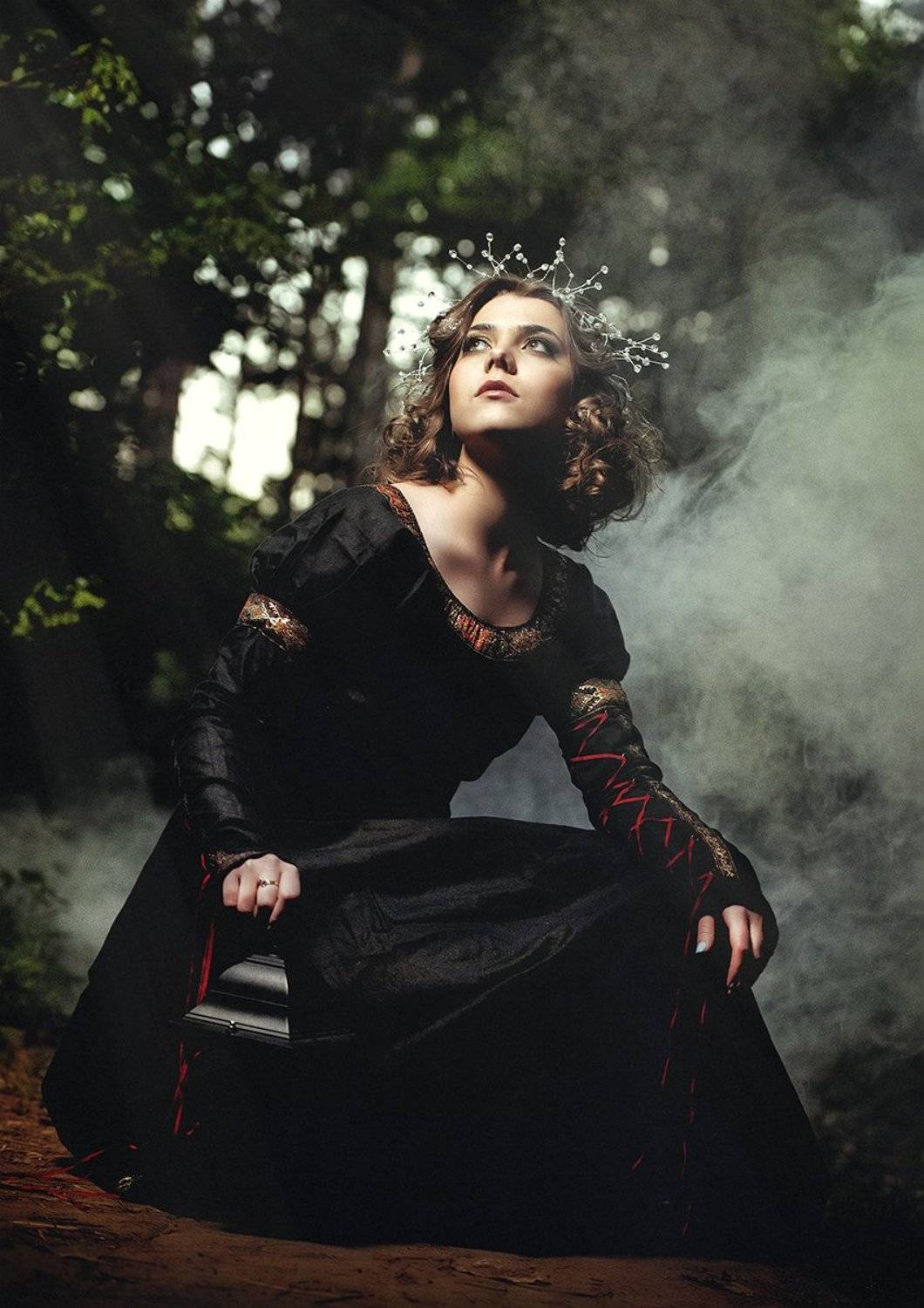 Beauty, Forest, Lady, Magic, Portrait, Queen, Карпов Александр