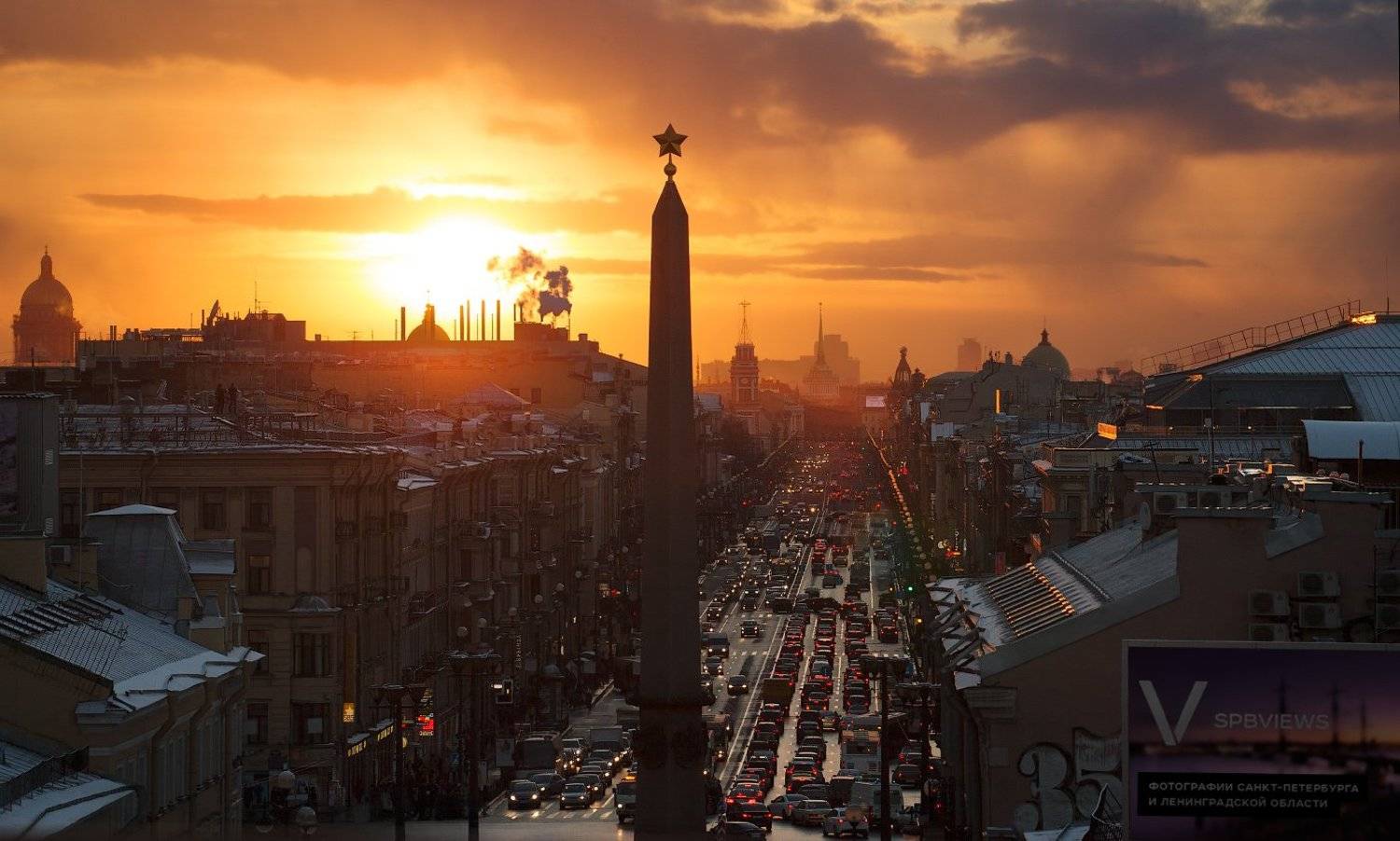Закат, Крыши, Невский, Проспект, Санкт петербург, Сергей Лукс
