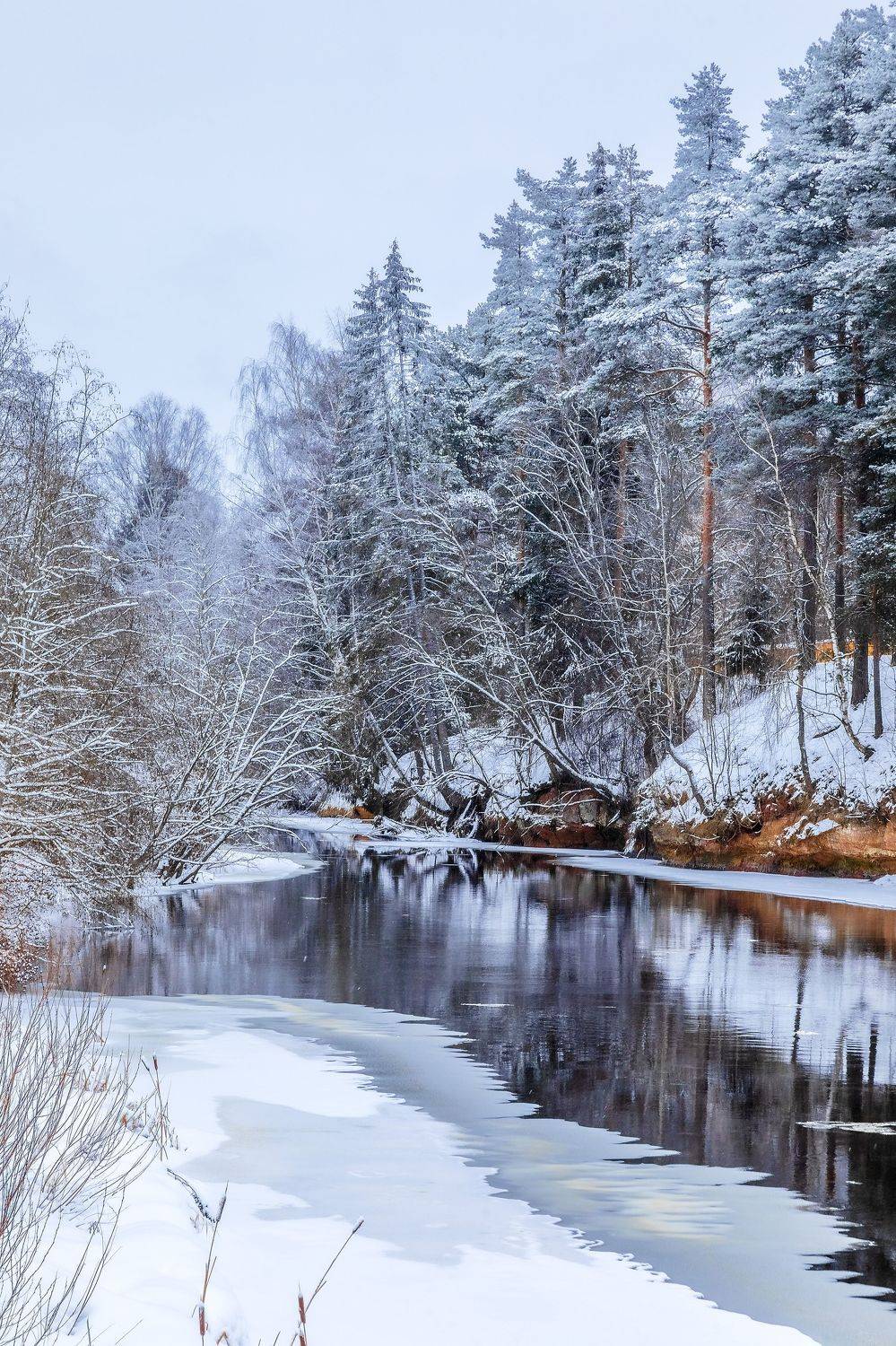 пейзаж, зима, река, природа, день, Александр Игнатьев