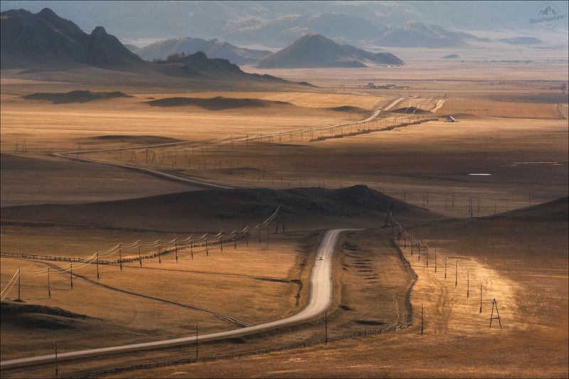 горный алтай, усть-кан, усть-канская степь, осень, ленин, фототур на алтай, осенний фототур на алтай Плюс электрификация всей страны ... фото превью
