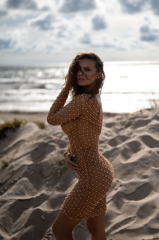 summer, portrait, people, woman, style, nikon, sea, sand, beauty, dress summer sadness фото превью