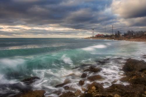 Январский вечер у маяка