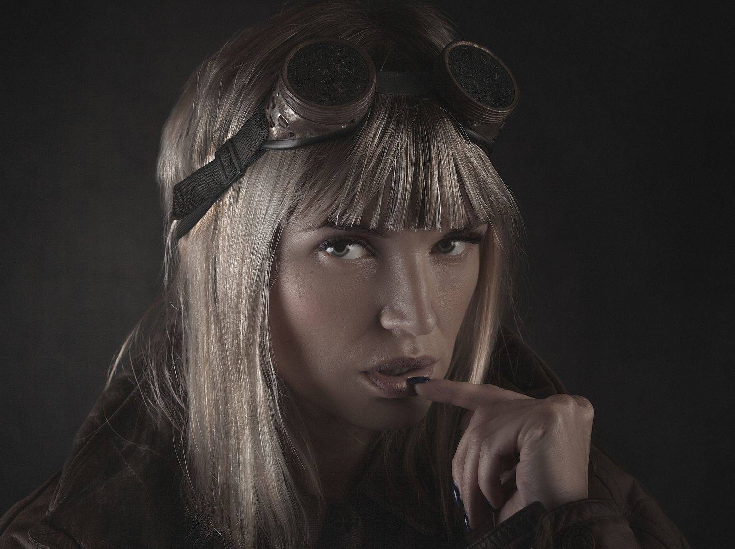 портрет, девушка, взгляд, блондинка, glasses, blonde, portrait, sight, Алексей Сологубов