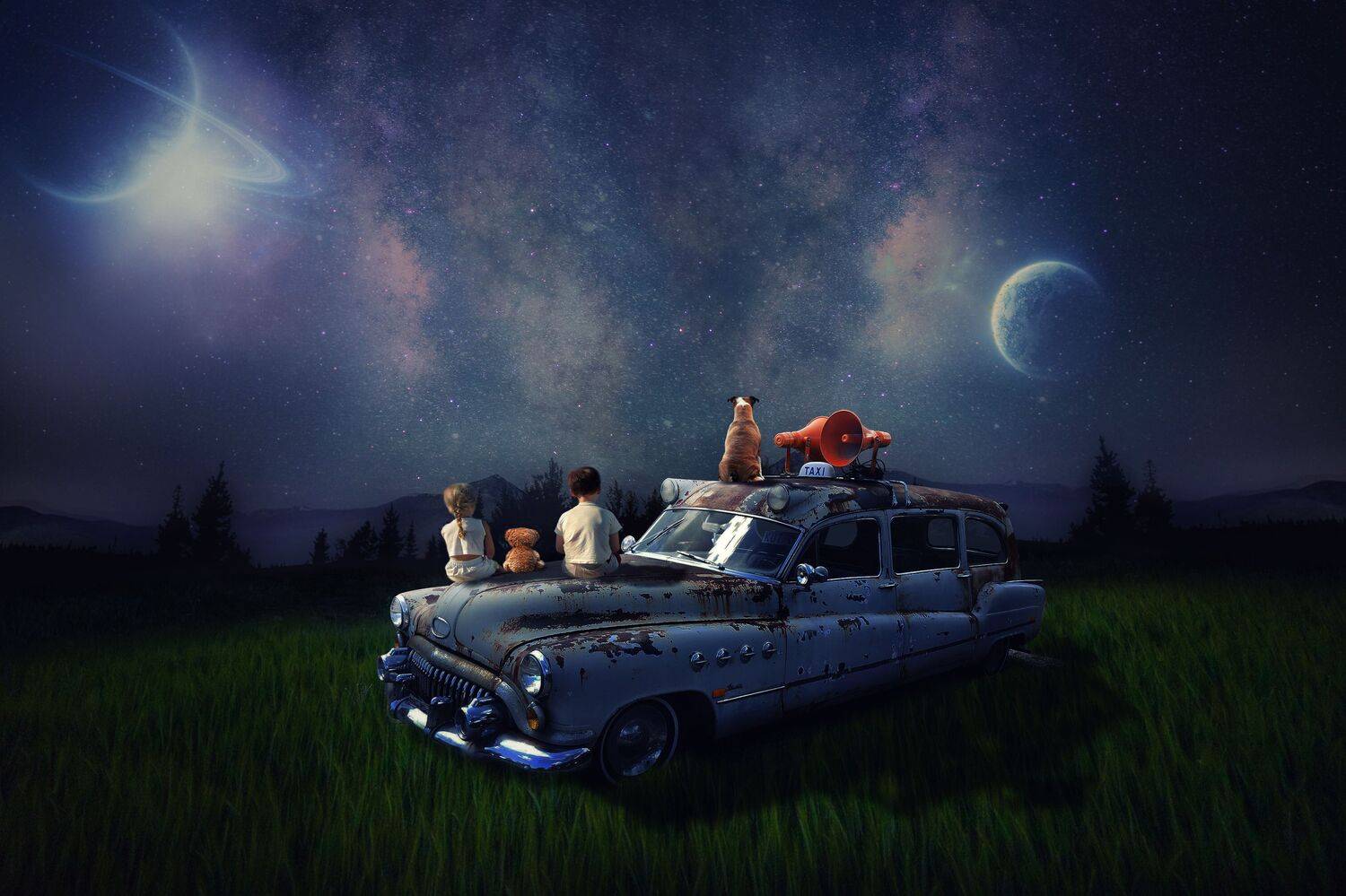 поле, ночь, дети, Sergii Vidov