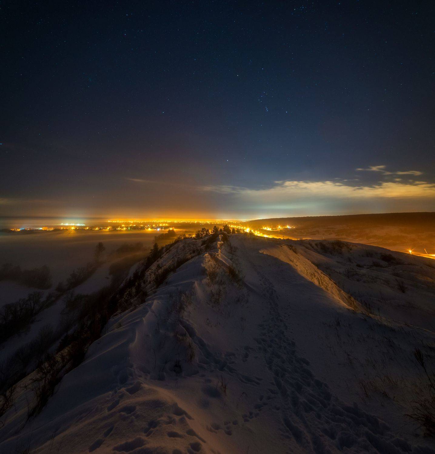 крапивенское городище, ночь, звёзды, Александр Литвишко