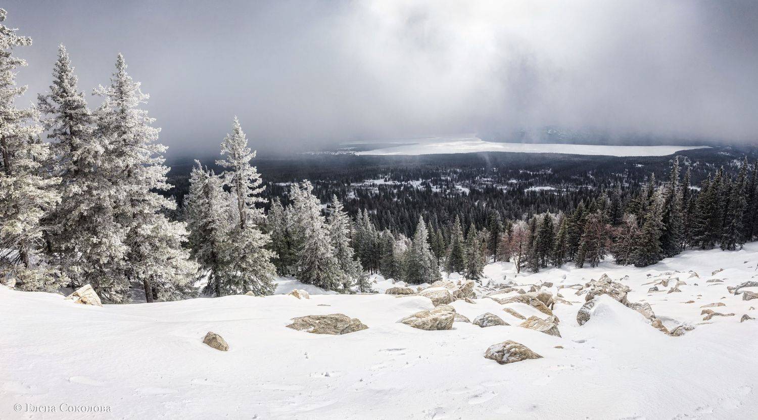 зюраткуль, пейзаж, зимний пейзаж, Елена Соколова