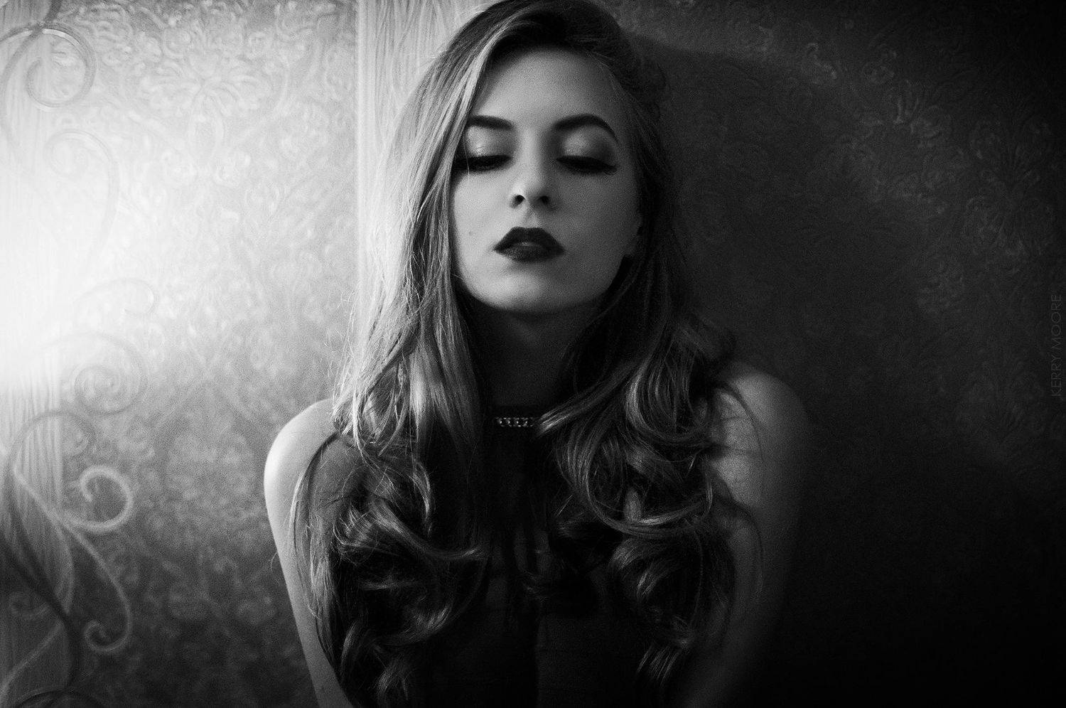 emotional, girl, portrait, bw, lady,  Kerry Moore