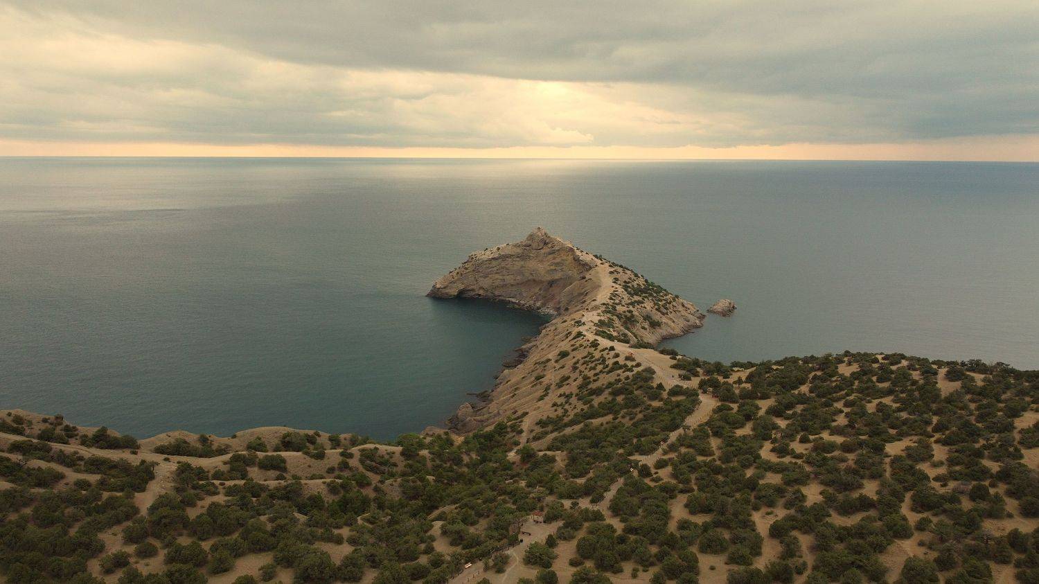 sea, horizon, coast, morning, mountain, rock, landscape, nature, cape, Сергей Андреевич