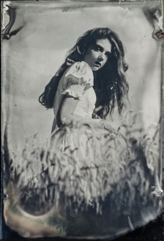 амбротип,  плёнка, средний формат, девушка, большой формат.  фото превью