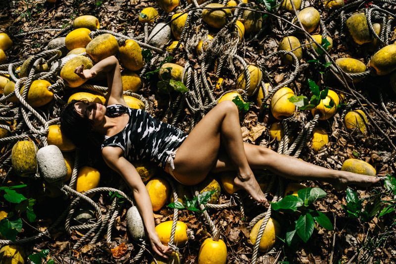 yellow, sun, heat, girl Julie фото превью