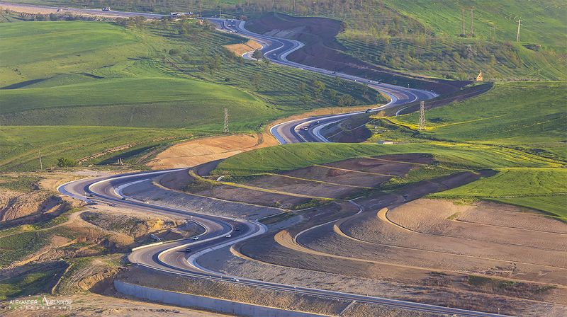 landscape,nature,природа Зигзаги дорог фото превью