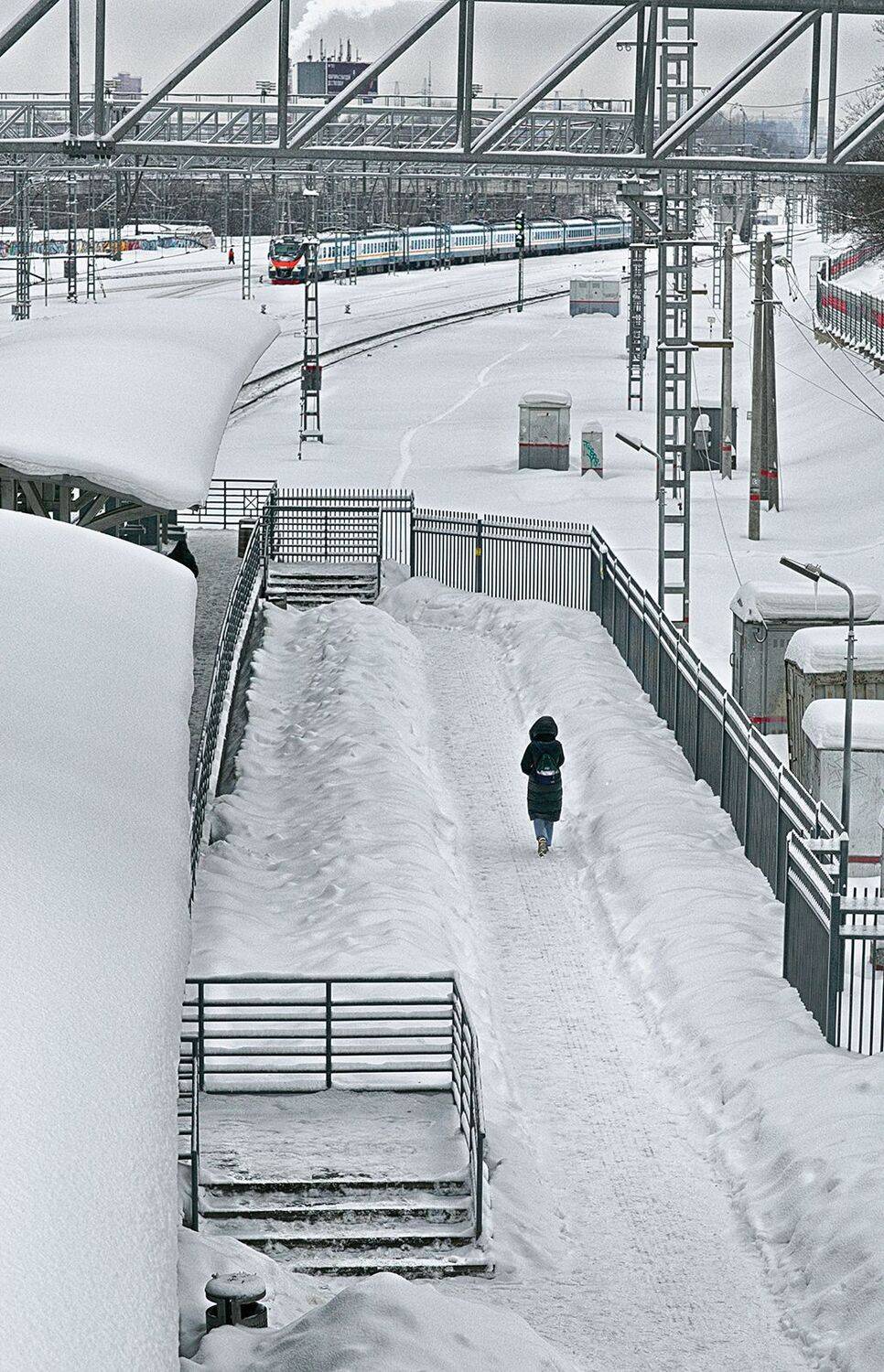 зимние картинки, стрит фото, жд станция, Vera Trandina