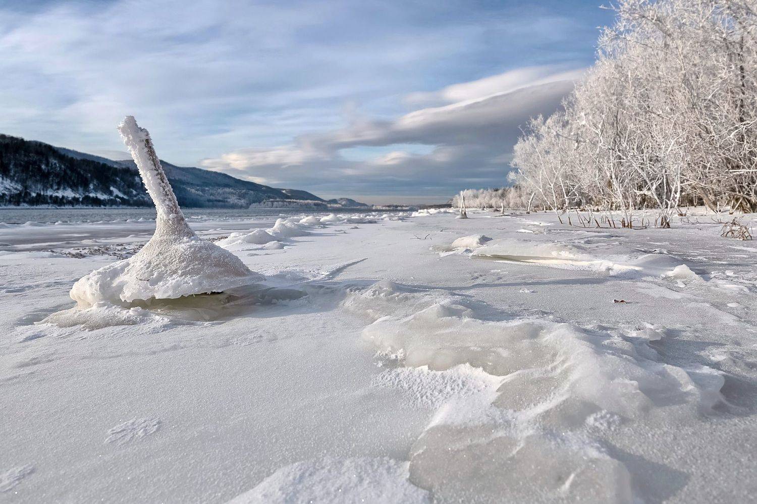 лёд, берег, енисей, Марина Фомина