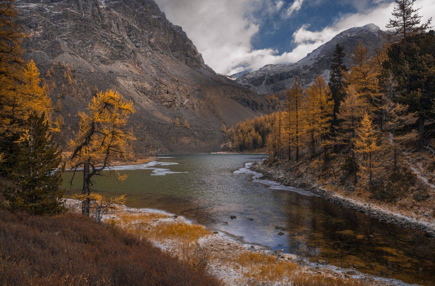 россия, горный алтай, осень, утро, Андрей Поляков