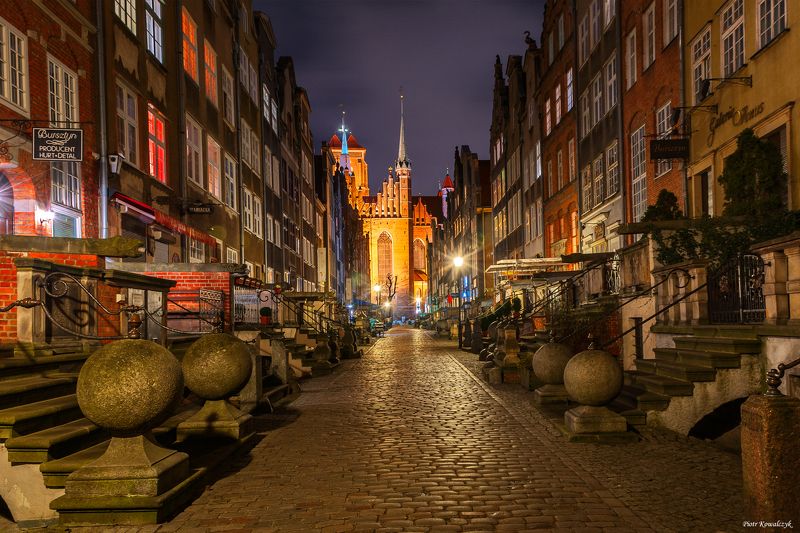 polska. gdańsk, ulica, kościół ulica Mariacka w Gdańsku фото превью