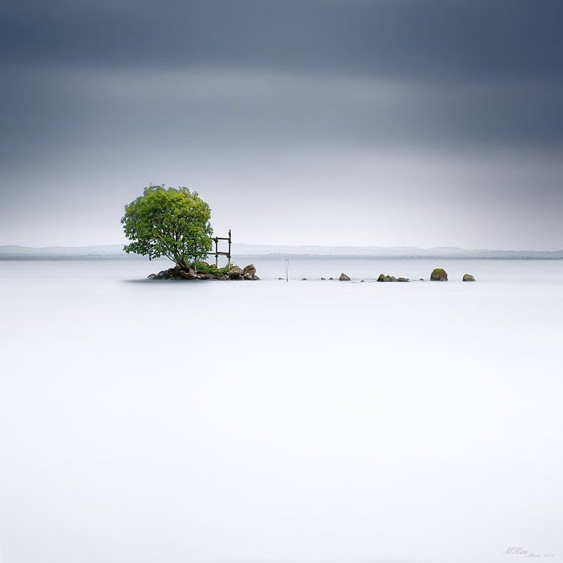 Island, Long exposure, Lough Neagh, Northern ireland, Stones, Tree Lough Neagh фото превью