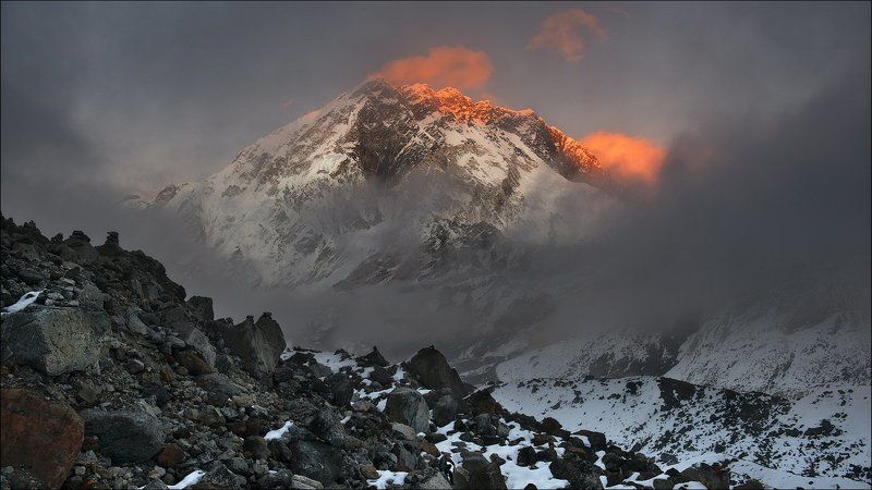 Nepal, Nuptse, Горы, Закат Nuptse... фото превью