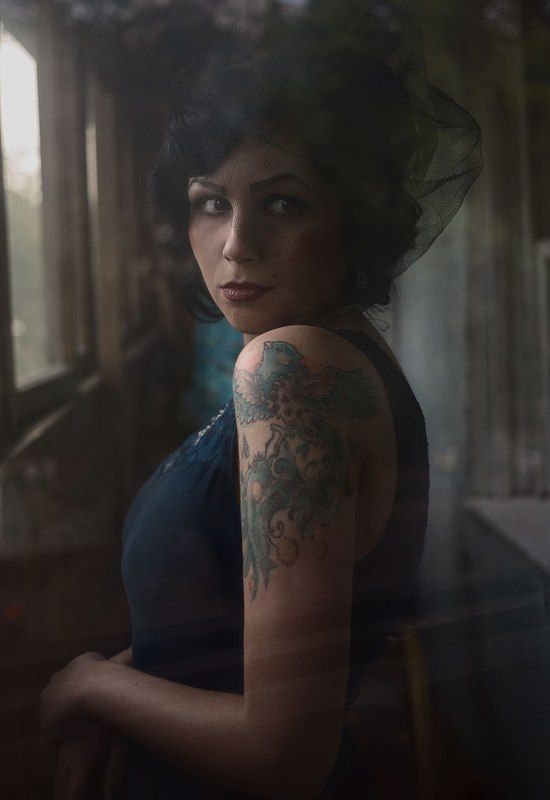 Балкон, Девушка, Портрет, Тату, Фото Elena фото превью