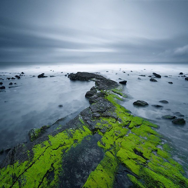 Atlantic Ocean, Green, Long exposure, North Coast, Northern ireland, Stones North Coast фото превью