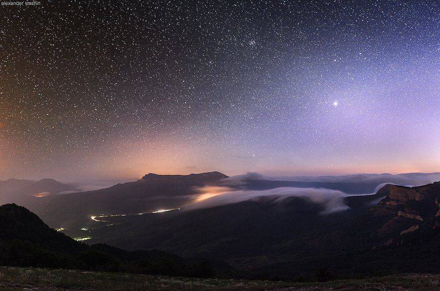 Астрофотография, Горы, Демерджи, Крым, Крымские горы, Ночной пейзаж, Трашин, Александр Трашин