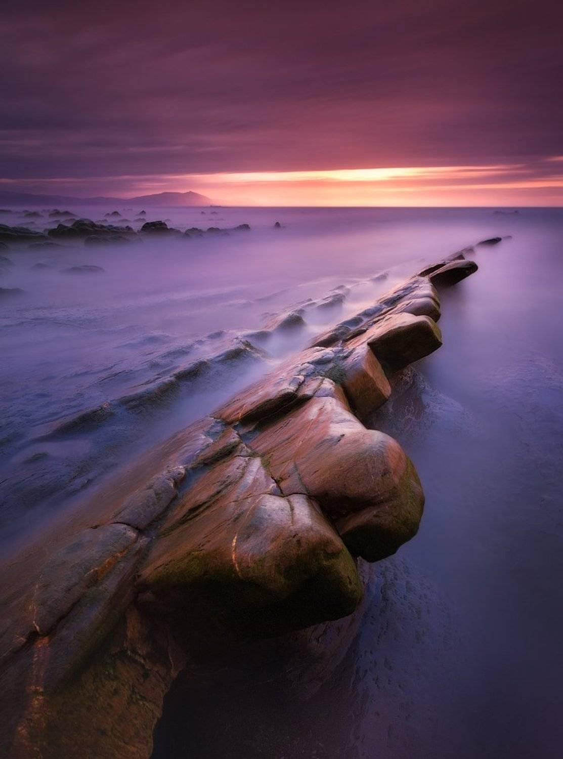 Barrika, Long exposure, Seascape, Spain, Spring, Sunset, Сергей Лукс