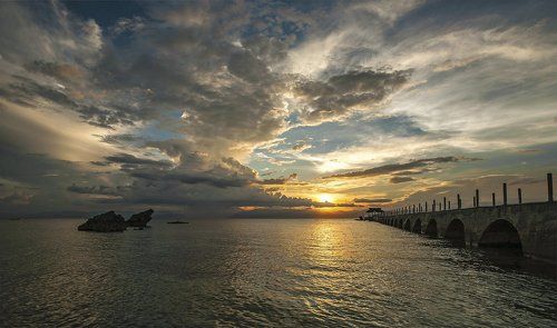 тихий дождь на закате