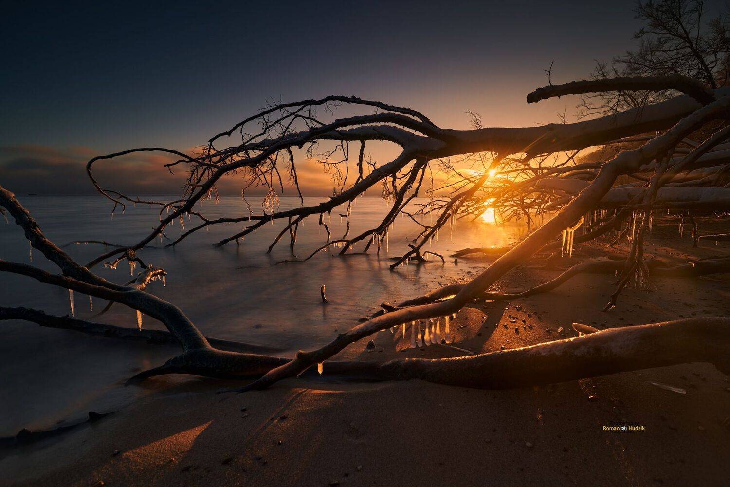 Sea stories, sea, water, Poland, landscape, trees, sunrise, Hudzik Roman