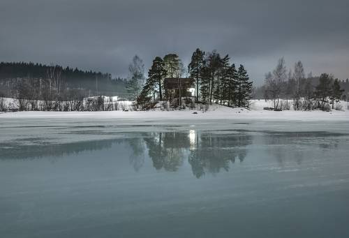 Пасмурное Ладожское озеро