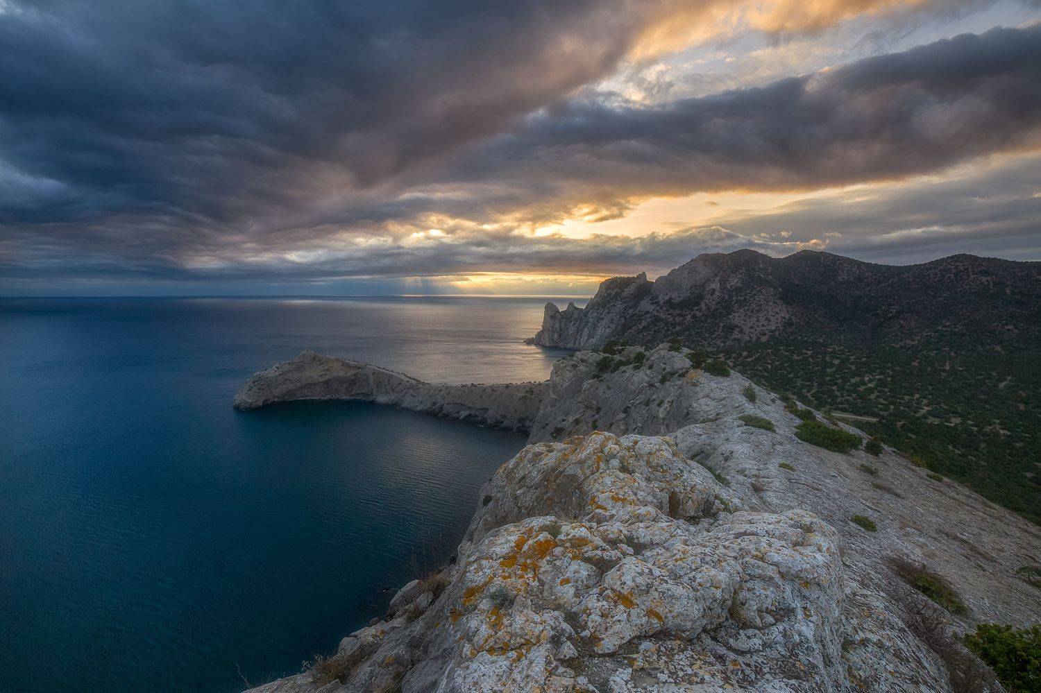 новый свет, крым, пейзаж, закат, горы, зима, вечер, судак, crimea, landscape, sunset, sea, Екатерина Дмитренко