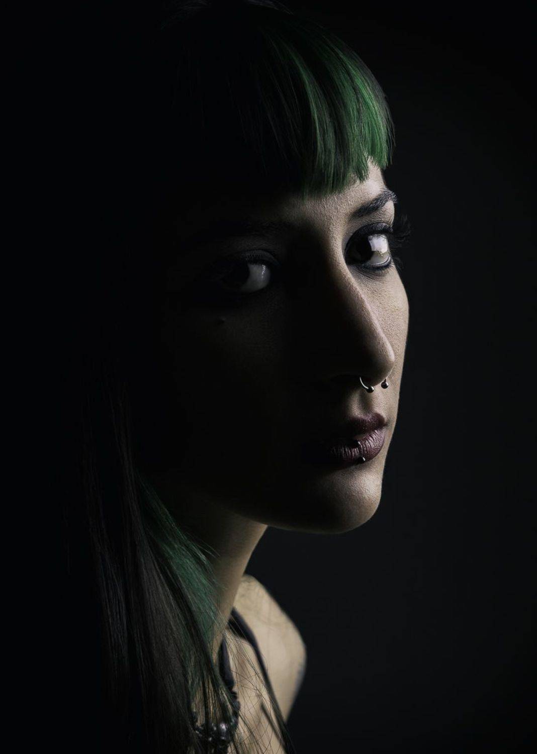 Portrait Portraiture Green Color Studio, Rozman Erik