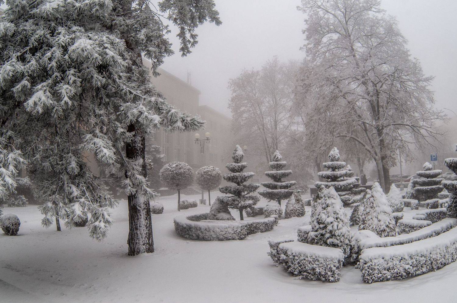 туман, зима, город, , Виталий Маслов