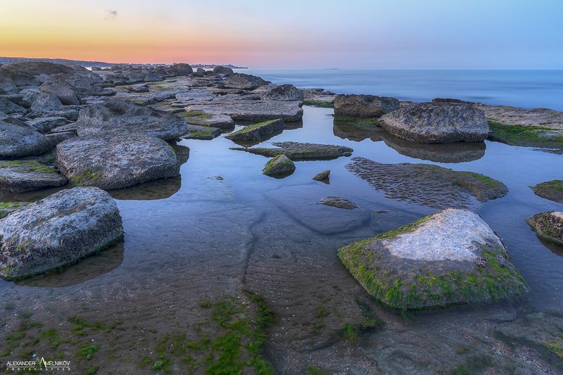 Закат на побережье Каспийского моря (Sunset on the coast of the Caspian Sea) фото превью